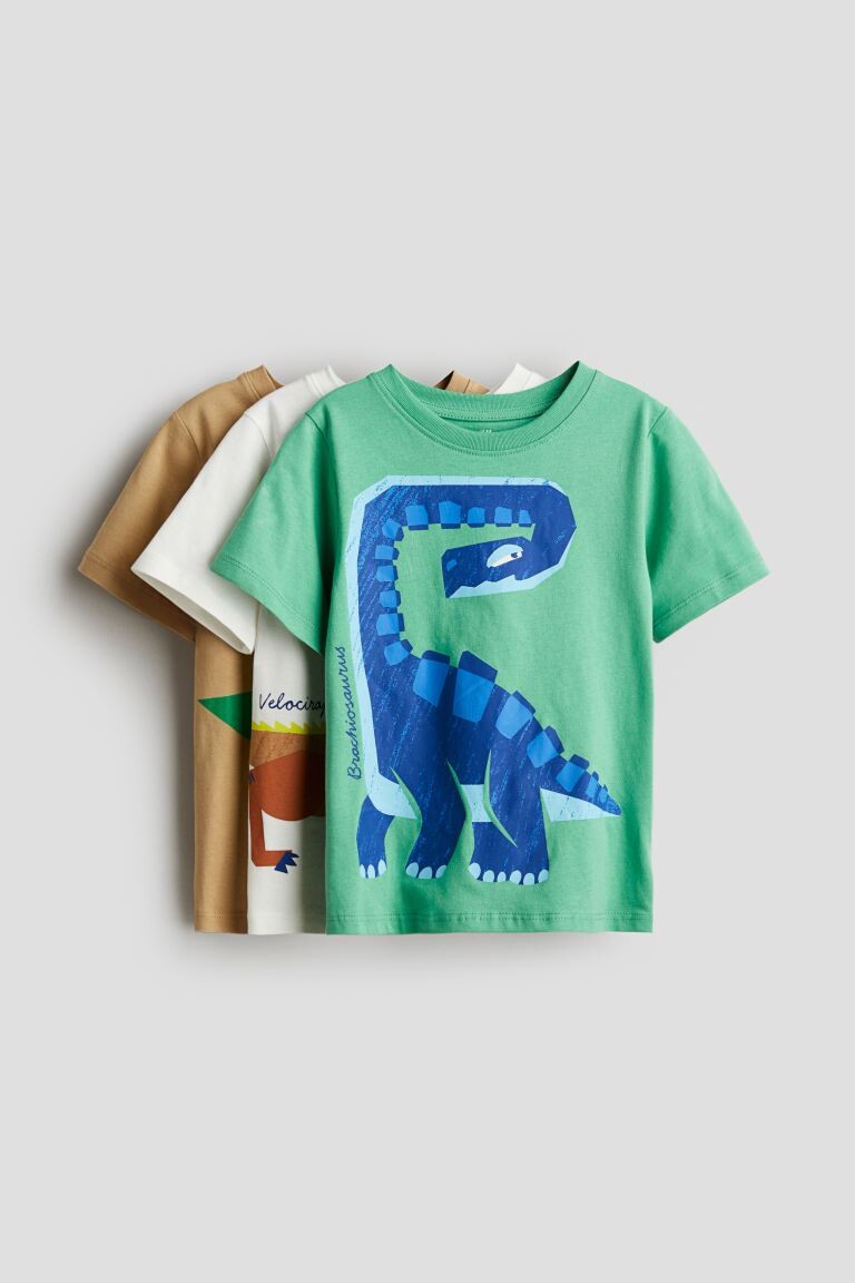 Упаковка из 3 футболок с принтами H&M, зеленый
Упаковка из 3 футболок с принтами H&M, зеленый