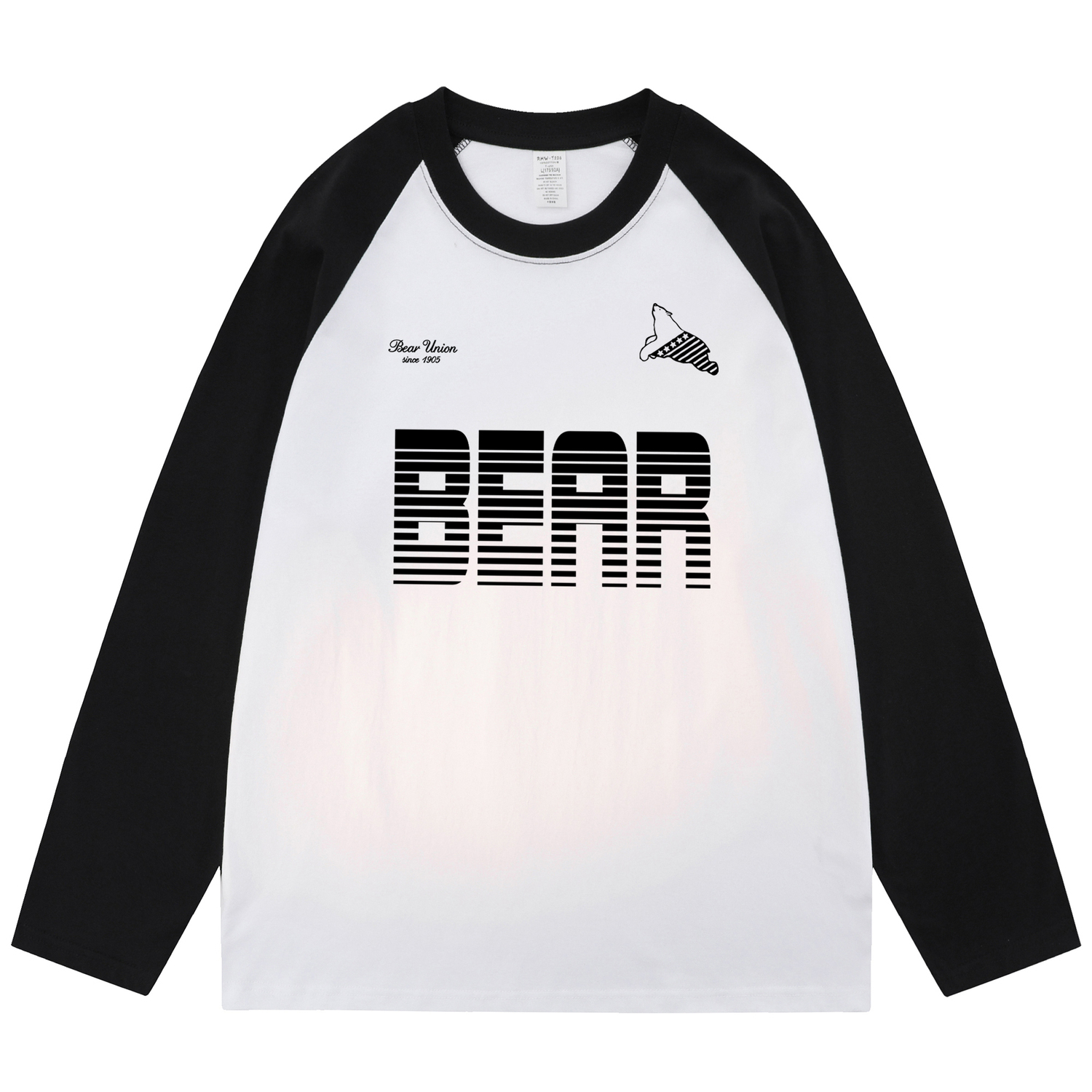 Футболка унисекс BEAR UNION, черно-белая 
Футболка унисекс BEAR UNION, черно-белая