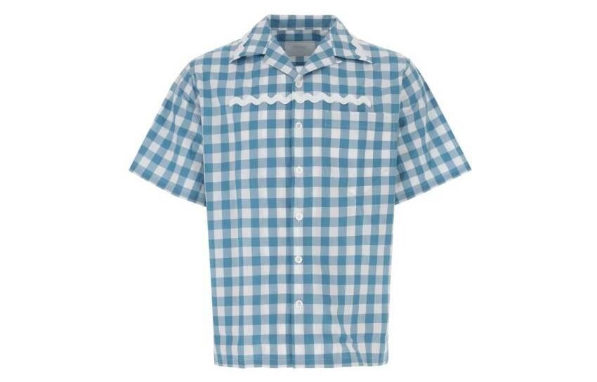 Рубашка мужская гипер бирюзовая Prada, бирюзовый
Рубашка мужская гипер бирюзовая Prada, бирюзовый