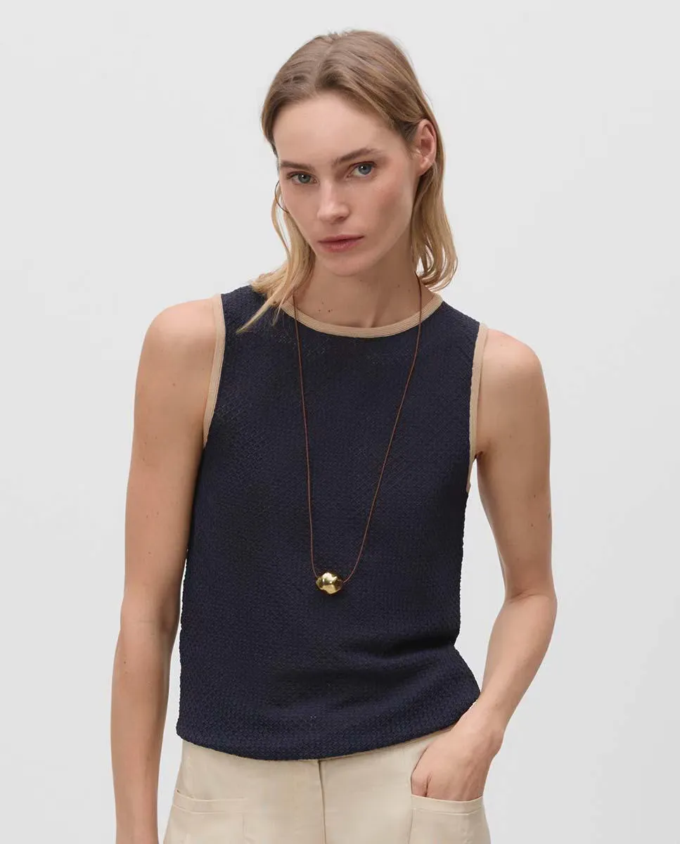 Женский топ из ажурного трикотажа Simorra, темно-синий
Женский топ из ажурного трикотажа Simorra, темно-синий