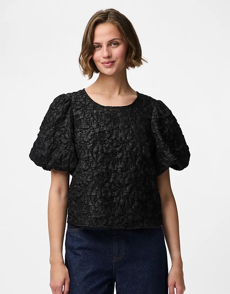 Блузка с короткими рукавами черного цвета
Блузка с короткими рукавами черного цвета