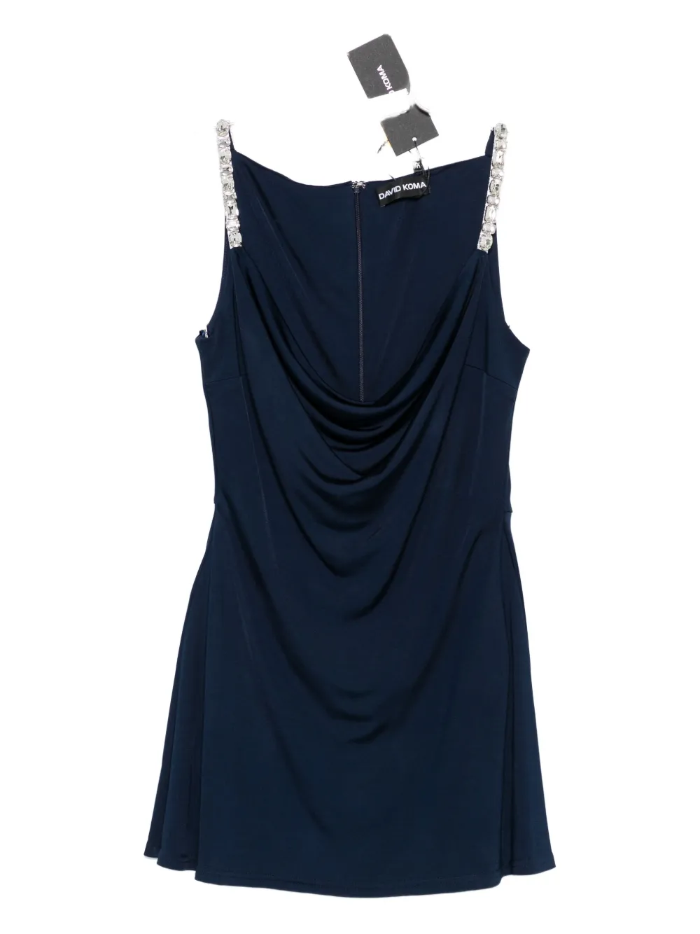 Драпированное платье с украшенными бретелями David Koma, синий
Драпированное платье с украшенными бретелями David Koma, синий