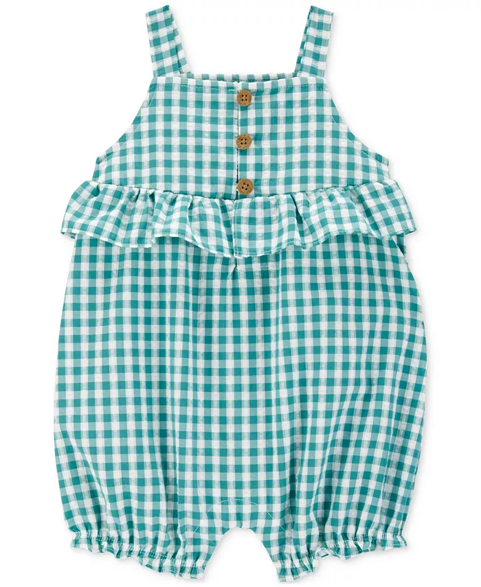 Детский сарафан-комбинезон в клетку для девочек Carter's, зеленый
Детский сарафан-комбинезон в клетку для девочек Carter's, зеленый