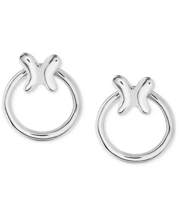 Серьги-Кольца из металлического сплава в форме бабочек Unode50, silver
Серьги-Кольца из металлического сплава в форме бабочек Unode50, silver