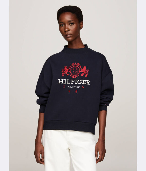Толстовка женская Tommy Hilfiger университетская, черный 
Толстовка женская Tommy Hilfiger университетская, черный