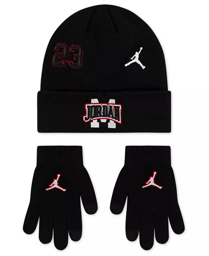 Детский набор из двух предметов: унисекс-бини и перчатки с разноцветными заплатками Jordan, черный
Детский набор из двух предметов: унисекс-бини и перчатки с разноцветными заплатками Jordan, черный