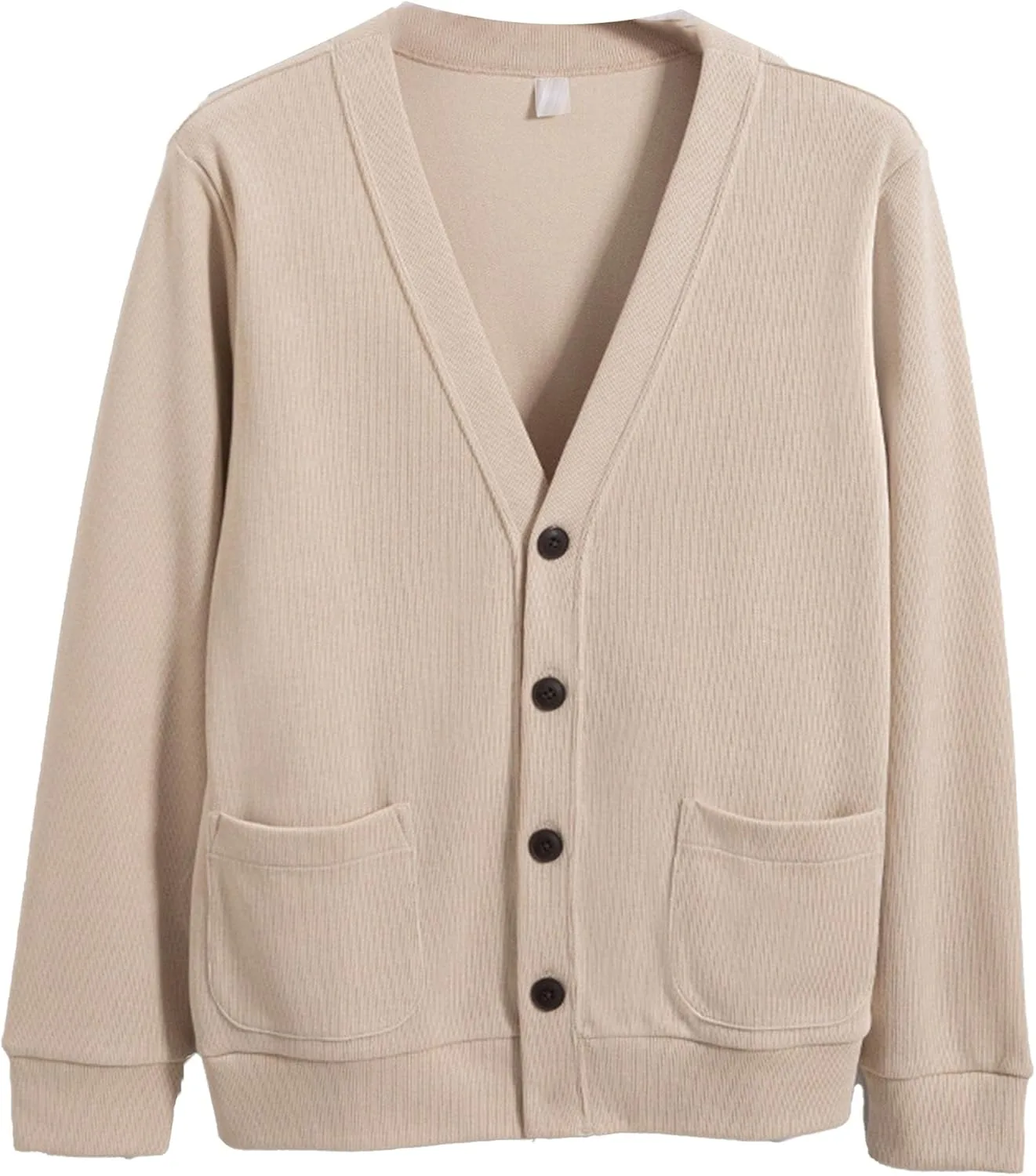 Мужской кардиган из хлопка с V-образным вырезом и карманами QOAAIE
Мужской кардиган из хлопка с V-образным вырезом и карманами QOAAIE