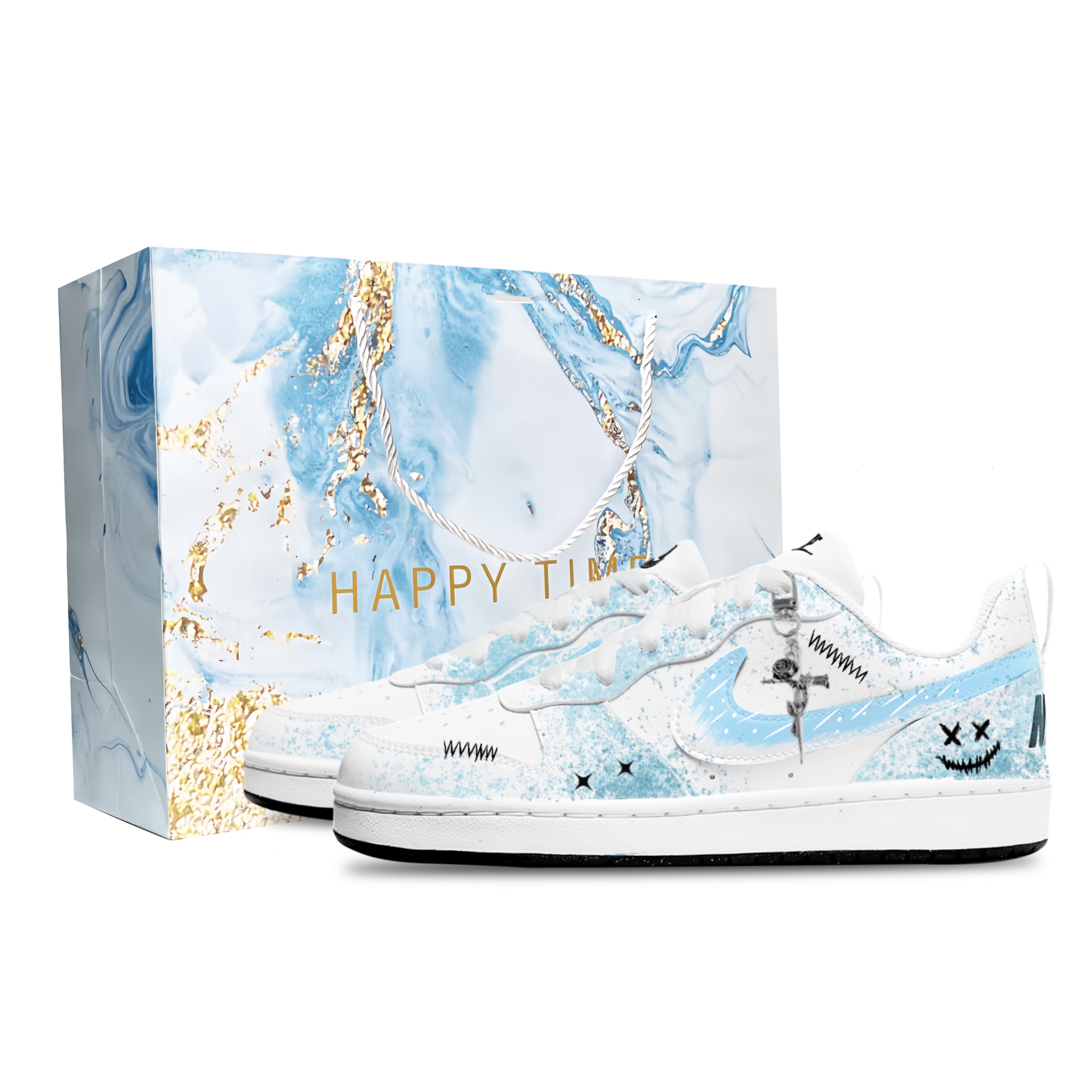 Court Borough устойчивые к истиранию дышащие низкие детские кроссовки для скейтбординга Unisex Nike, белый & синий alternating
Court Borough устойчивые к истиранию дышащие низкие детские кроссовки для скейтбординга Unisex Nike, белый & синий alternating