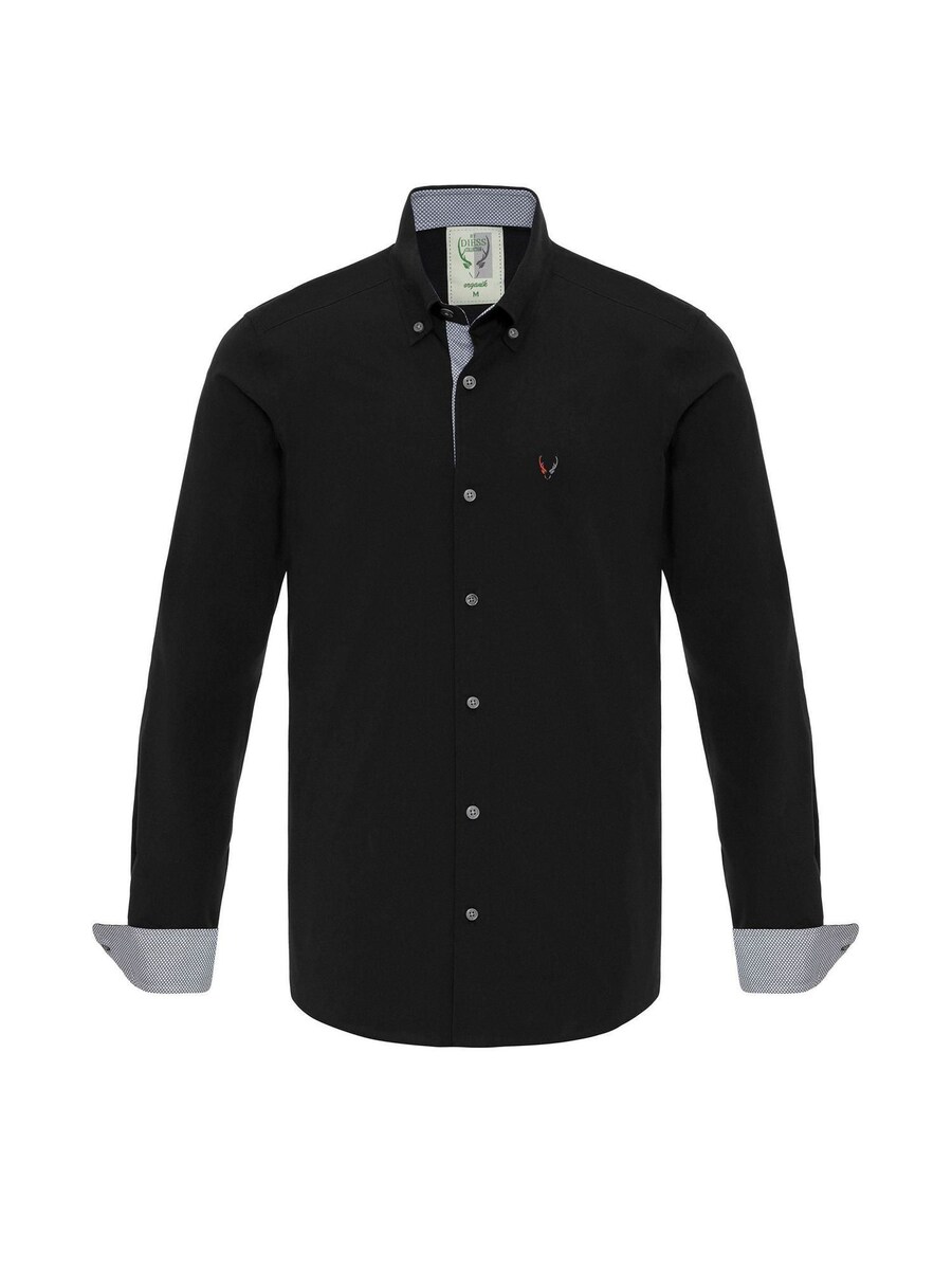 Рубашка на пуговицах классического кроя By Diess Collection, черный
Рубашка на пуговицах классического кроя By Diess Collection, черный