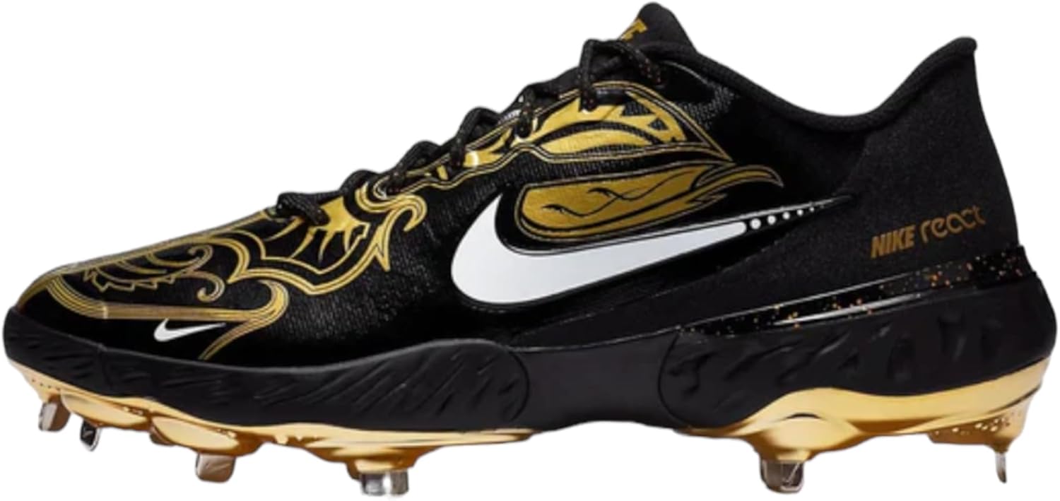 Бейсбольные бутсы Nike Alpha Huarache Elite 3 для взрослых с низким металлическим покрытием, Black/White-Gold
Бейсбольные бутсы Nike Alpha Huarache Elite 3 для взрослых с низким металлическим покрытием, Black/White-Gold