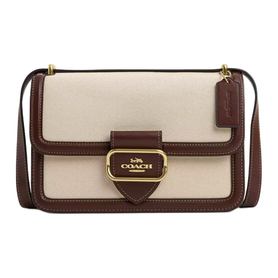 Сумка через плечо Morgan Canvas с кожаной отделкой, средний размер, женская, золотистый и натуральный мультиколор COACH
Сумка через плечо Morgan Canvas с кожаной отделкой, средний размер, женская, золотистый и натуральный мультиколор COACH