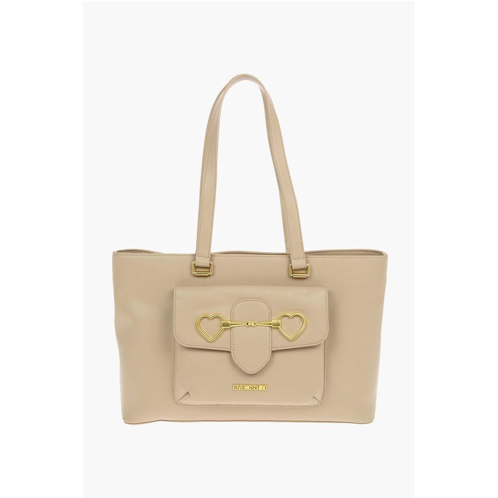 Сумка-тоут LOVE из искусственной кожи с передним карманом и застежкой-сердечком Moschino, Beige
Сумка-тоут LOVE из искусственной кожи с передним карманом и застежкой-сердечком Moschino, Beige