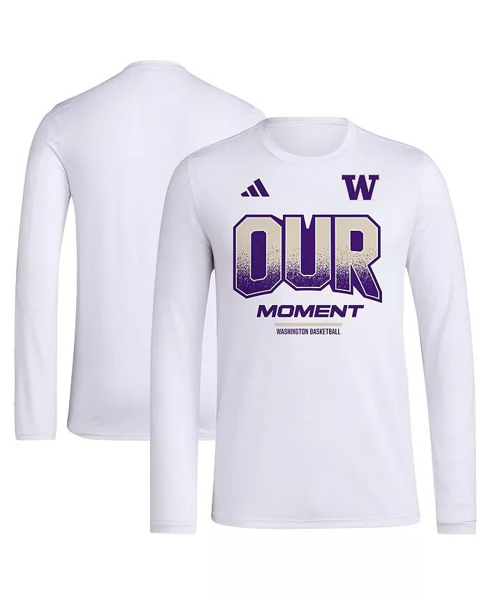 Мужская и женская белая футболка Washington Huskies 2024 On-Court Bench Our Moment с длинным рукавом adidas
Мужская и женская белая футболка Washington Huskies 2024 On-Court Bench Our Moment с длинным рукавом adidas