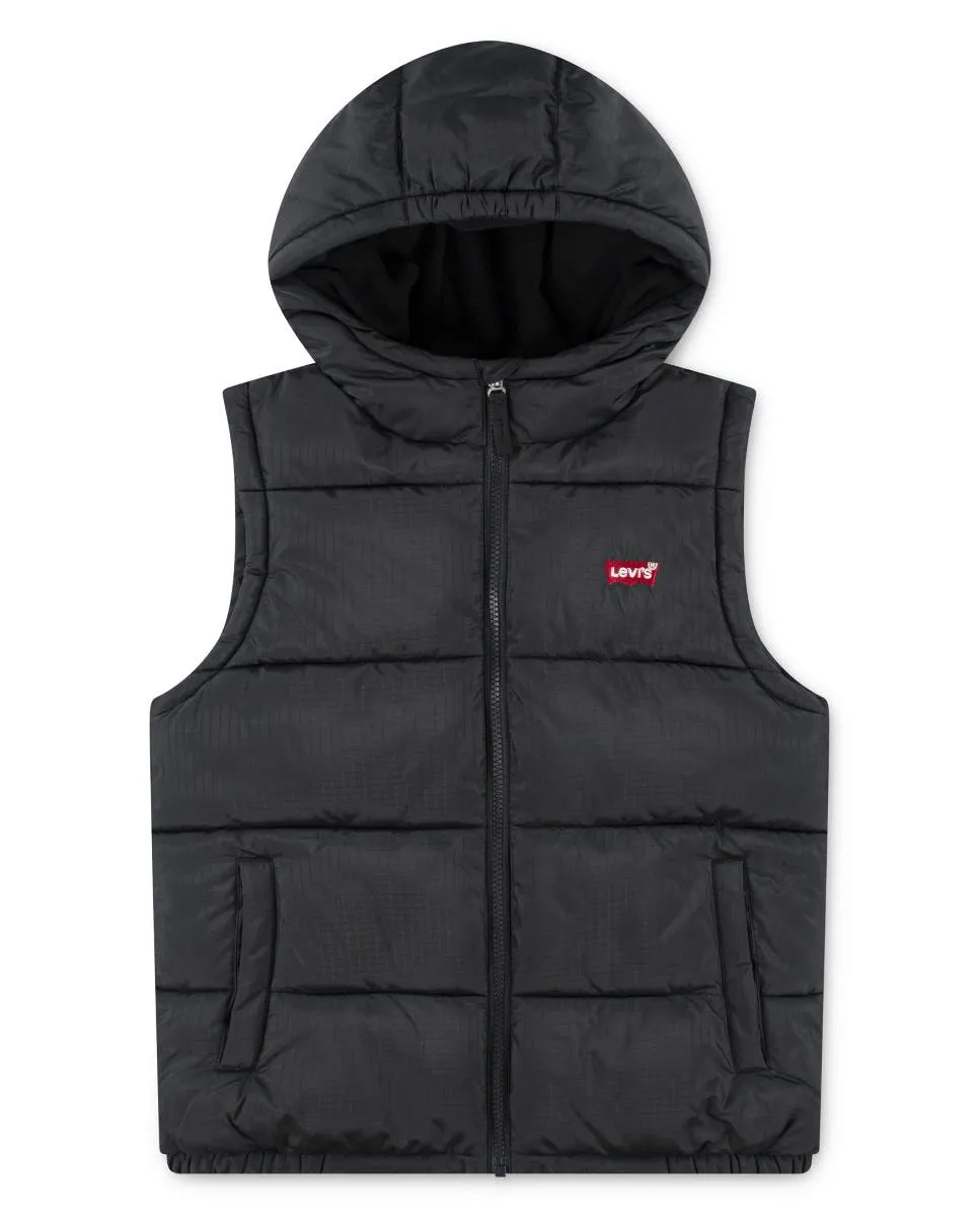 Детский стеганый жилет с вышивкой Levi's, черный
Детский стеганый жилет с вышивкой Levi's, черный
