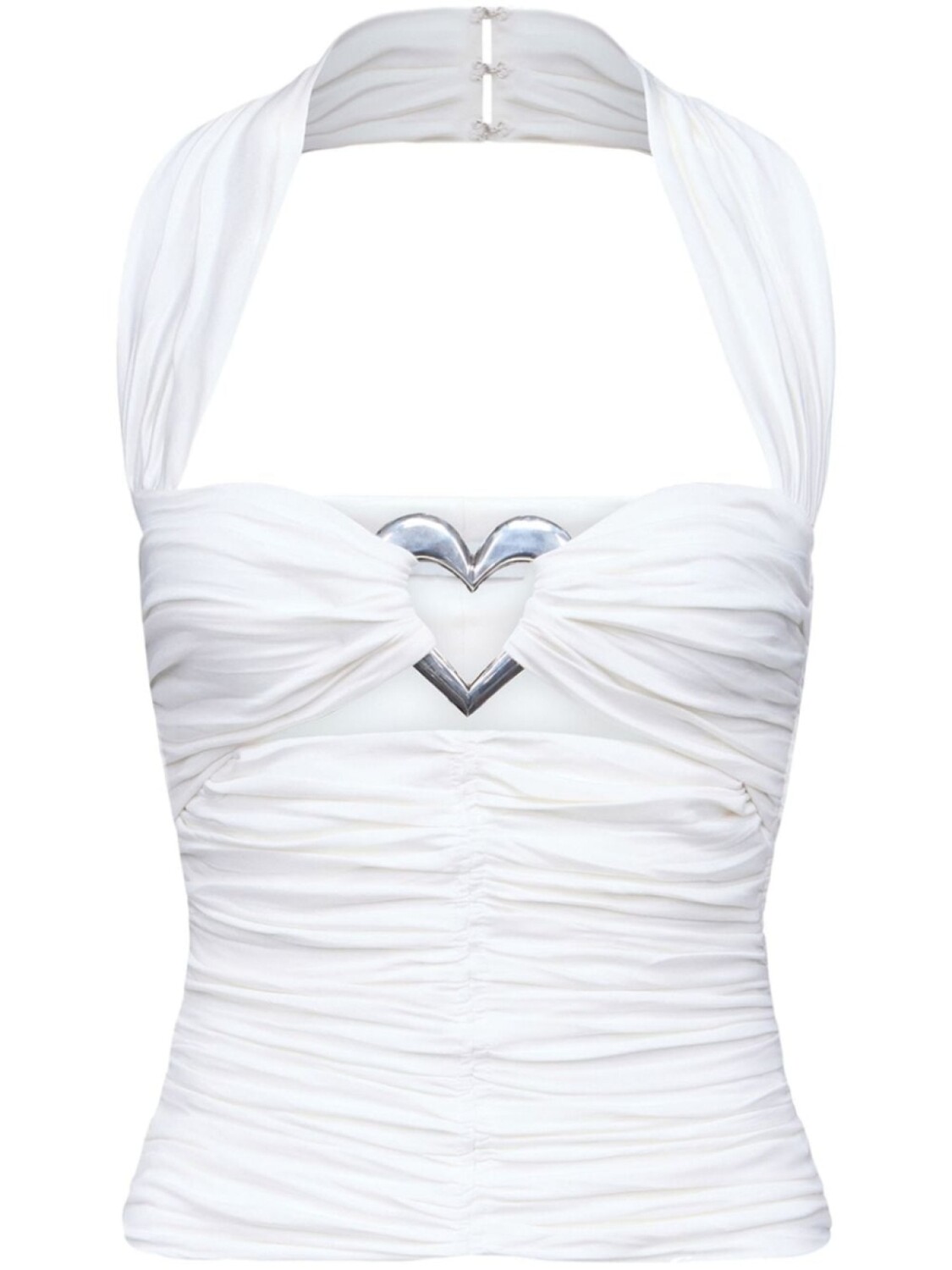 AREA топ Heart с вырезом халтер и сборками, белый
AREA топ Heart с вырезом халтер и сборками, белый