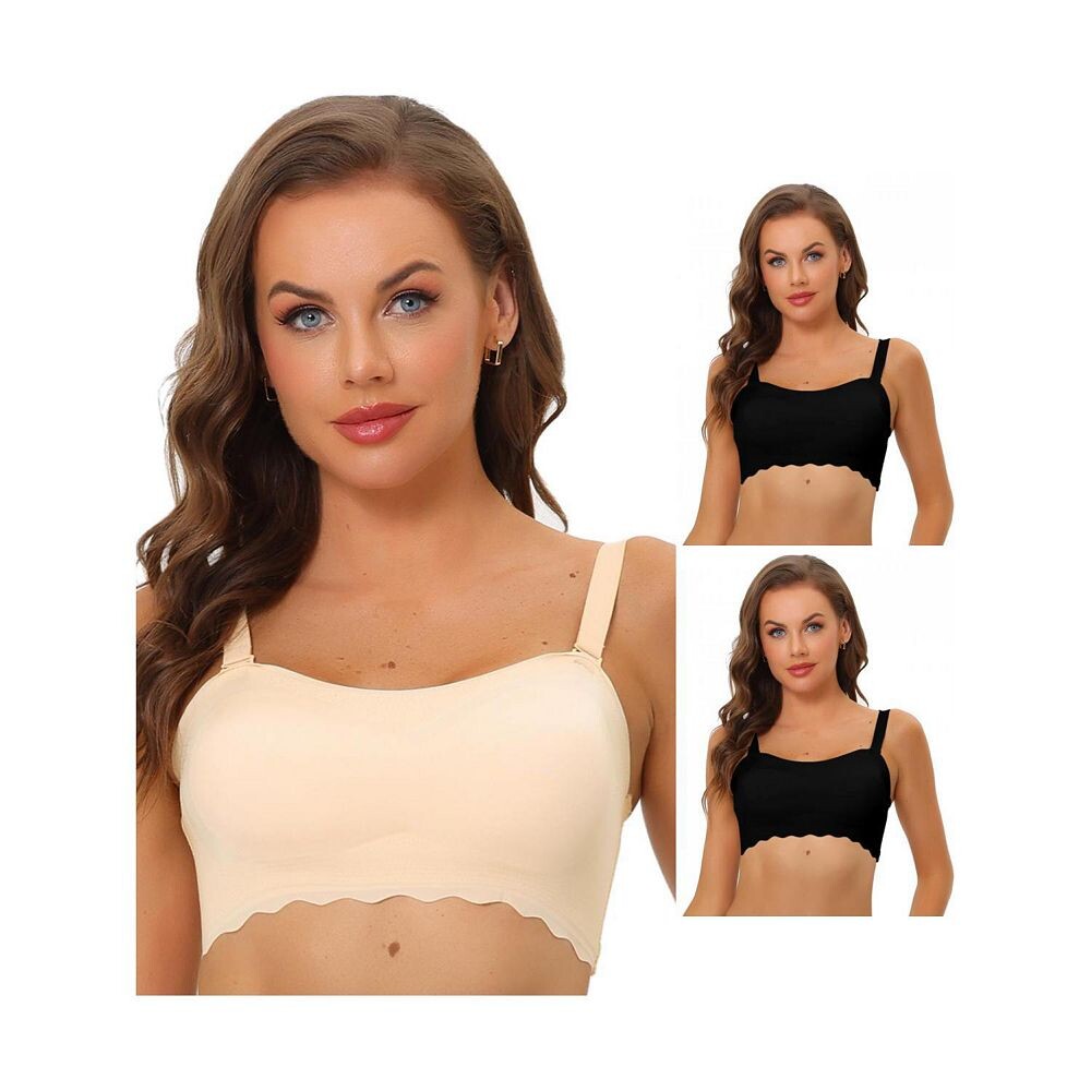 Набор из 3 женских гладких однотонных нескользящих бюстгальтеров-бандо без бретелей без косточек ALLEGRA K, цвет Black Beige
Набор из 3 женских гладких однотонных нескользящих бюстгальтеров-бандо без бретелей без косточек ALLEGRA K, цвет Black Beige