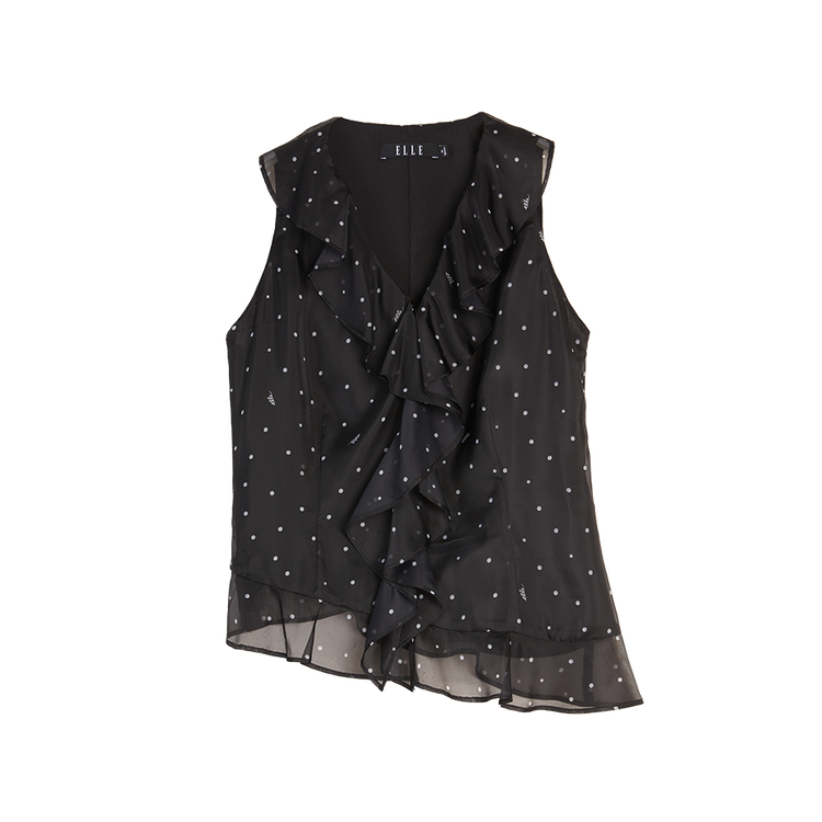 ELLE Футболка женская черно-белая с V-образным вырезом тонкая
ELLE Футболка женская черно-белая с V-образным вырезом тонкая