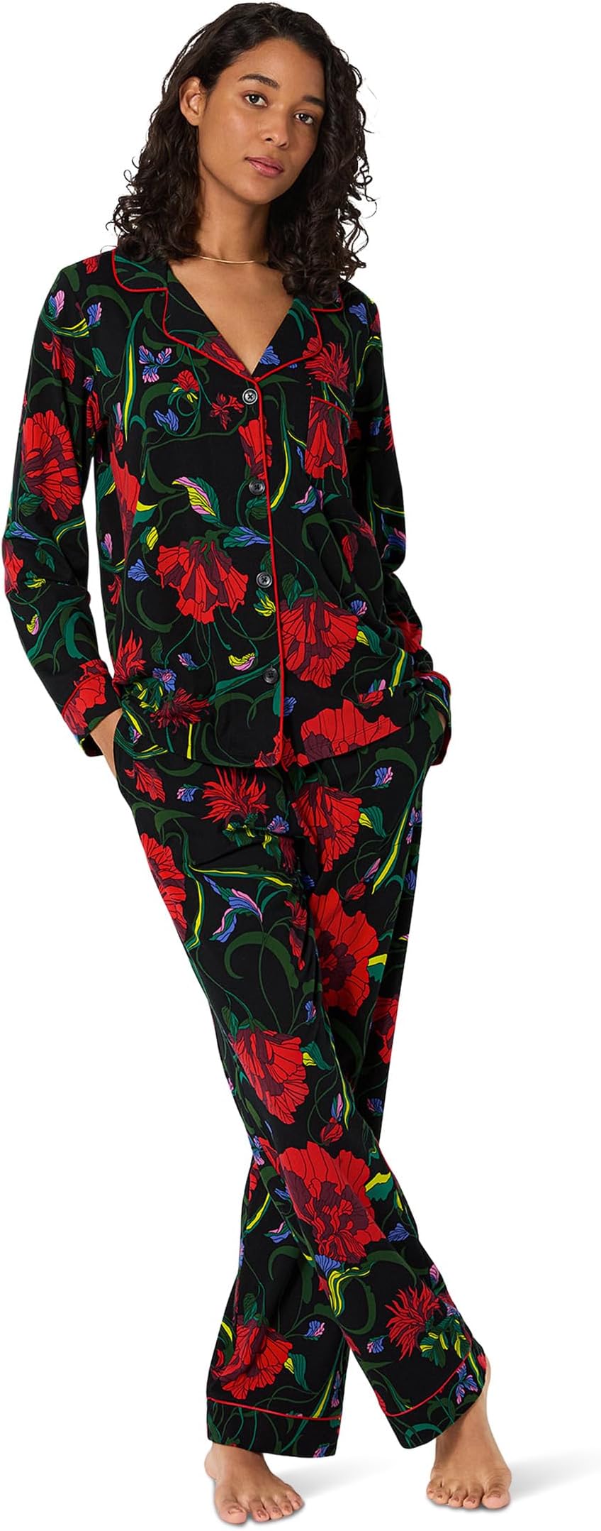 Женский классический пижамный комплект с длинными рукавами из хлопка и трикотажа X Trina Turk Bedhead PJs, Haute Floral
Женский классический пижамный комплект с длинными рукавами из хлопка и трикотажа X Trina Turk Bedhead PJs, Haute Floral