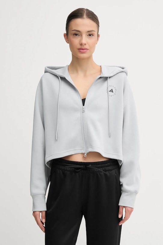 Тренировочная толстовка Adidas By Stella Mccartney, серый 
Тренировочная толстовка Adidas By Stella Mccartney, серый