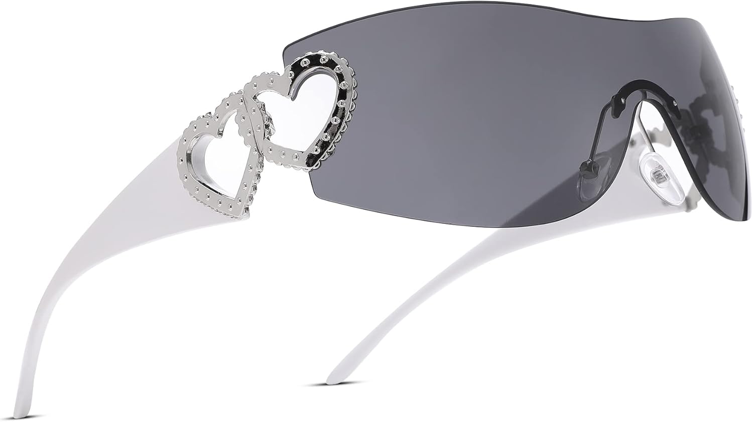 Солнцезащитные очки Pro Acme Wrap Around Rimless Sunglasses для женщин и мужчин, большие, модные, футуристические солнцезащитные очки в стиле 2000-х, A5 - White Frame | Black Lens
Солнцезащитные очки Pro Acme Wrap Around Rimless Sunglasses для женщин и мужчин, большие, модные, футуристические солнцезащитные очки в стиле 2000-х, A5 - White Frame | Black Lens