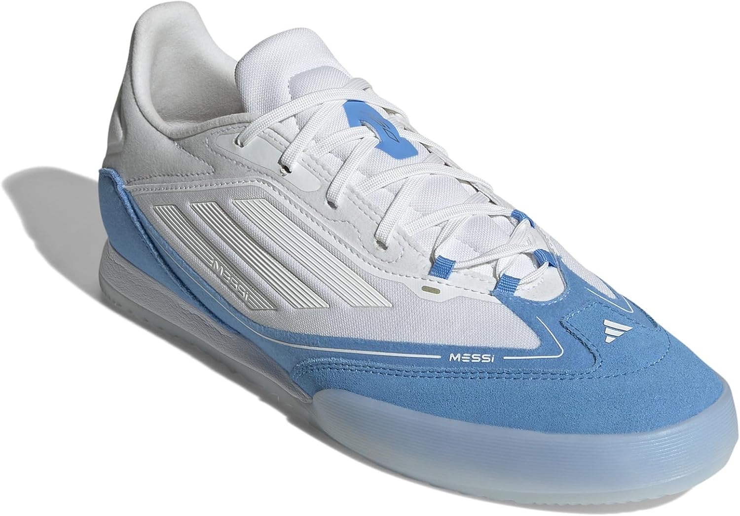 Мужские бутсы Adidas F50 Messi Freestyle, белый/синий/золотой
Мужские бутсы Adidas F50 Messi Freestyle, белый/синий/золотой