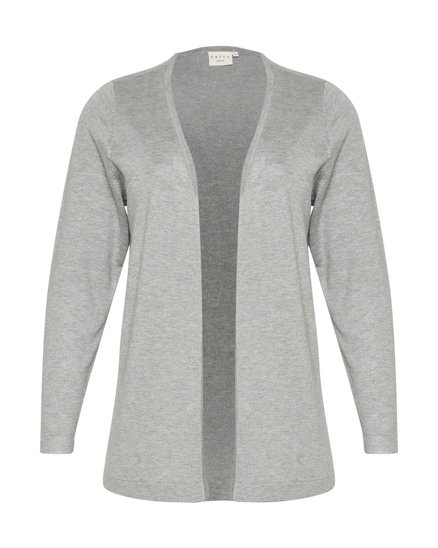 Вязаный кардиган KAFFE CURVE Knit Cardigan Farsia, серый 
Вязаный кардиган KAFFE CURVE Knit Cardigan Farsia, серый
