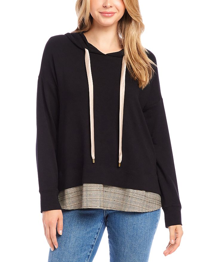 Толстовка с капюшоном и контрастным подолом Karen Kane, черный
Толстовка с капюшоном и контрастным подолом Karen Kane, черный