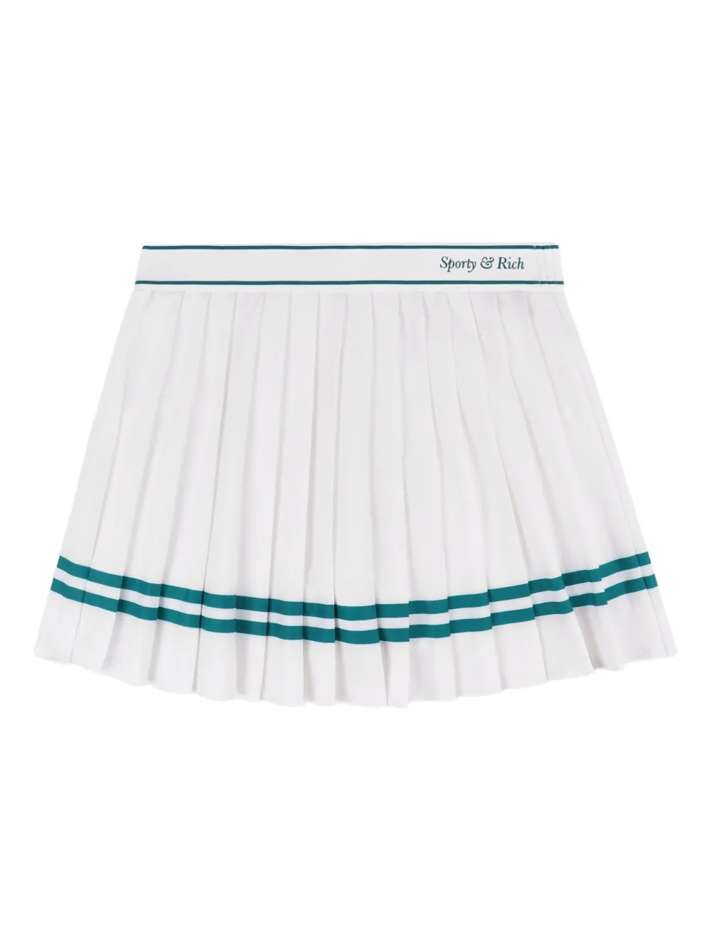 Плиссированная мини-юбка в полоску Sporty & Rich, белый
Плиссированная мини-юбка в полоску Sporty & Rich, белый