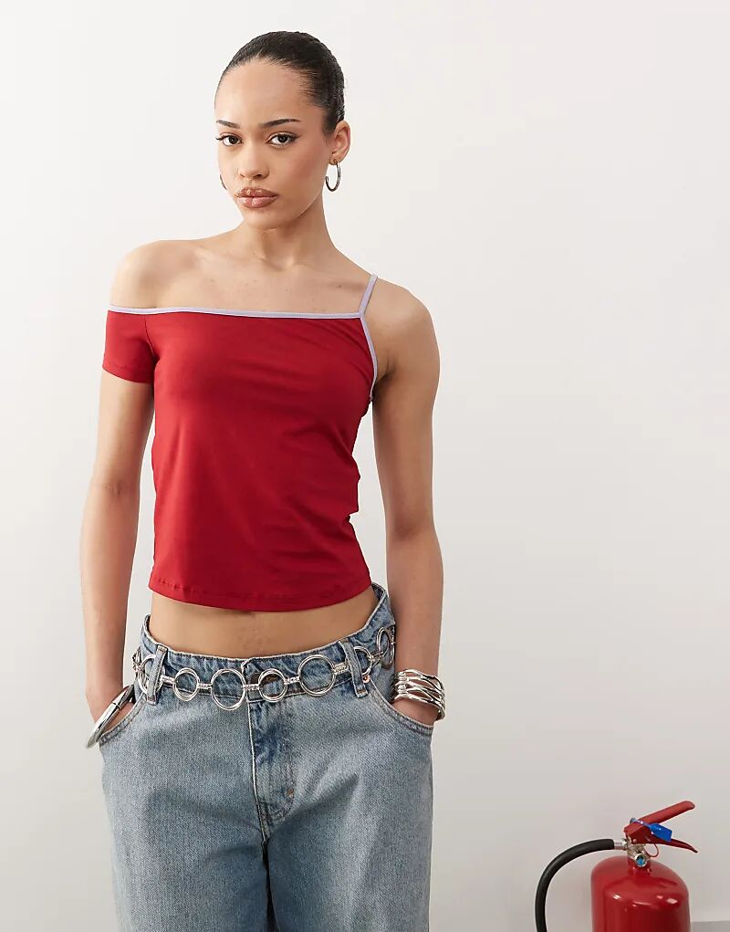 Топ на одно плечо jala красного и фиолетового цвета Motel
Топ на одно плечо jala красного и фиолетового цвета Motel