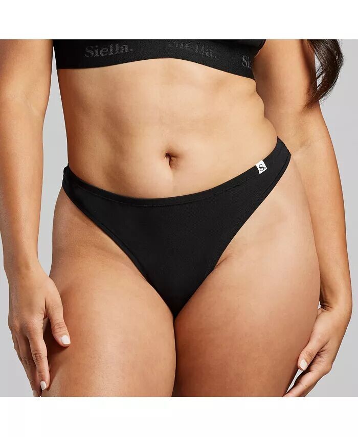 Женские стринги из органического хлопка SIELLA, черный
Женские стринги из органического хлопка SIELLA, черный