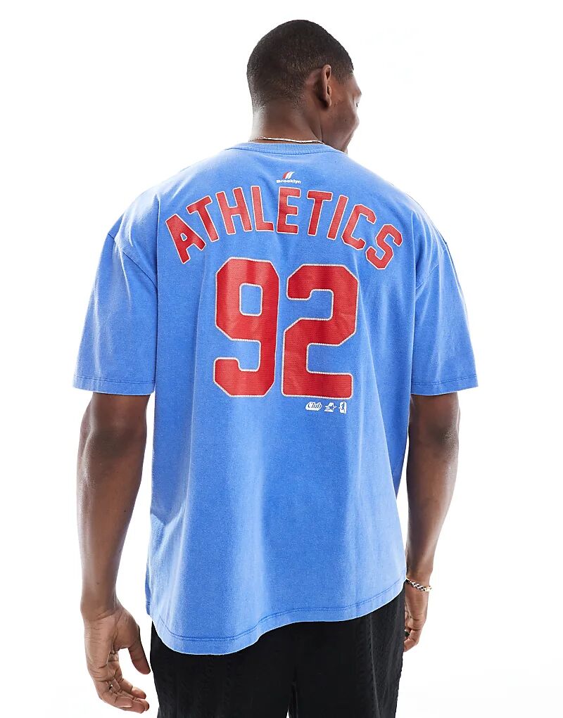 Футболка свободного кроя ASOS DESIGN со спортивной графикой в выбеленном синем цвете
Футболка свободного кроя ASOS DESIGN со спортивной графикой в выбеленном синем цвете