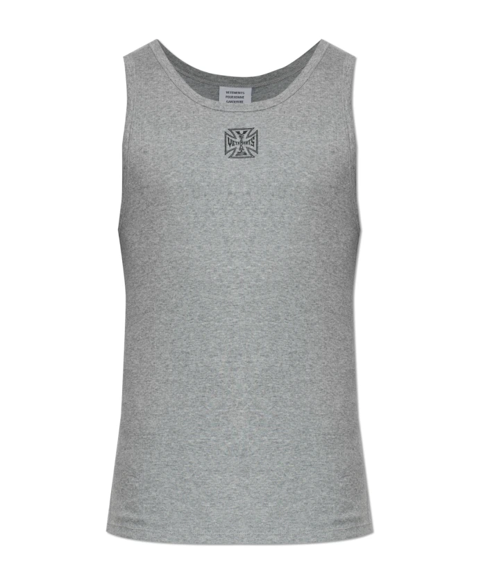 Футболка без рукавов Vetements, серый
Футболка без рукавов Vetements, серый