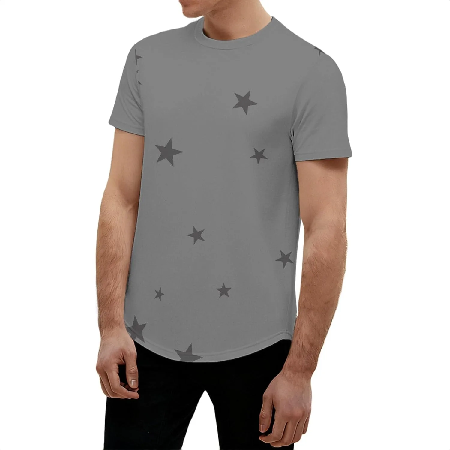 Мужская футболка с принтом звезд для тренировок
Мужская футболка с принтом звезд для тренировок