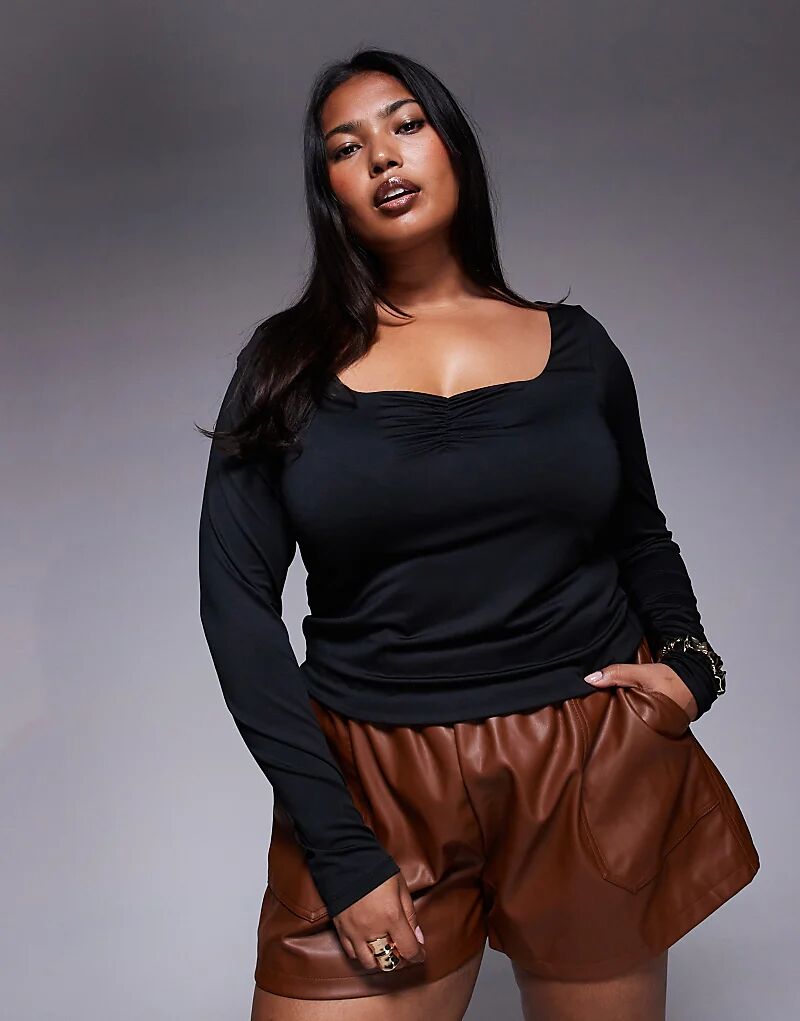 Двухслойный лонгслив с длинными рукавами и вырезом лодочкой ASOS DESIGN Curve черного цвета
Двухслойный лонгслив с длинными рукавами и вырезом лодочкой ASOS DESIGN Curve черного цвета