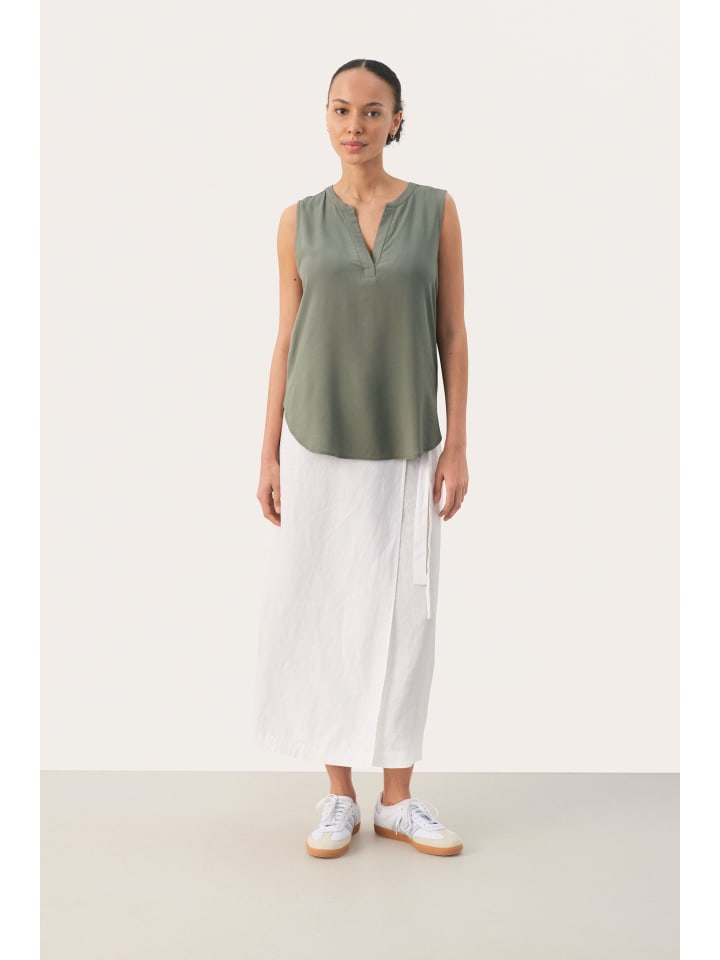 Блузка без рукавов AndiaPW свободного кроя цвета Agave Green PART TWO
Блузка без рукавов AndiaPW свободного кроя цвета Agave Green PART TWO