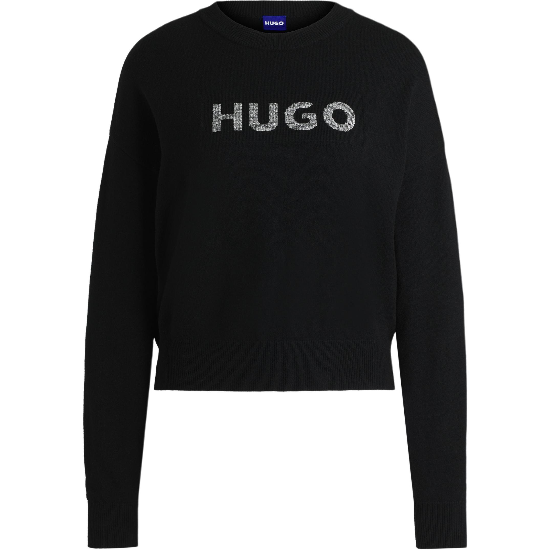 Свитер с лого-жаккардом HUGO BOSS, черный
Свитер с лого-жаккардом HUGO BOSS, черный