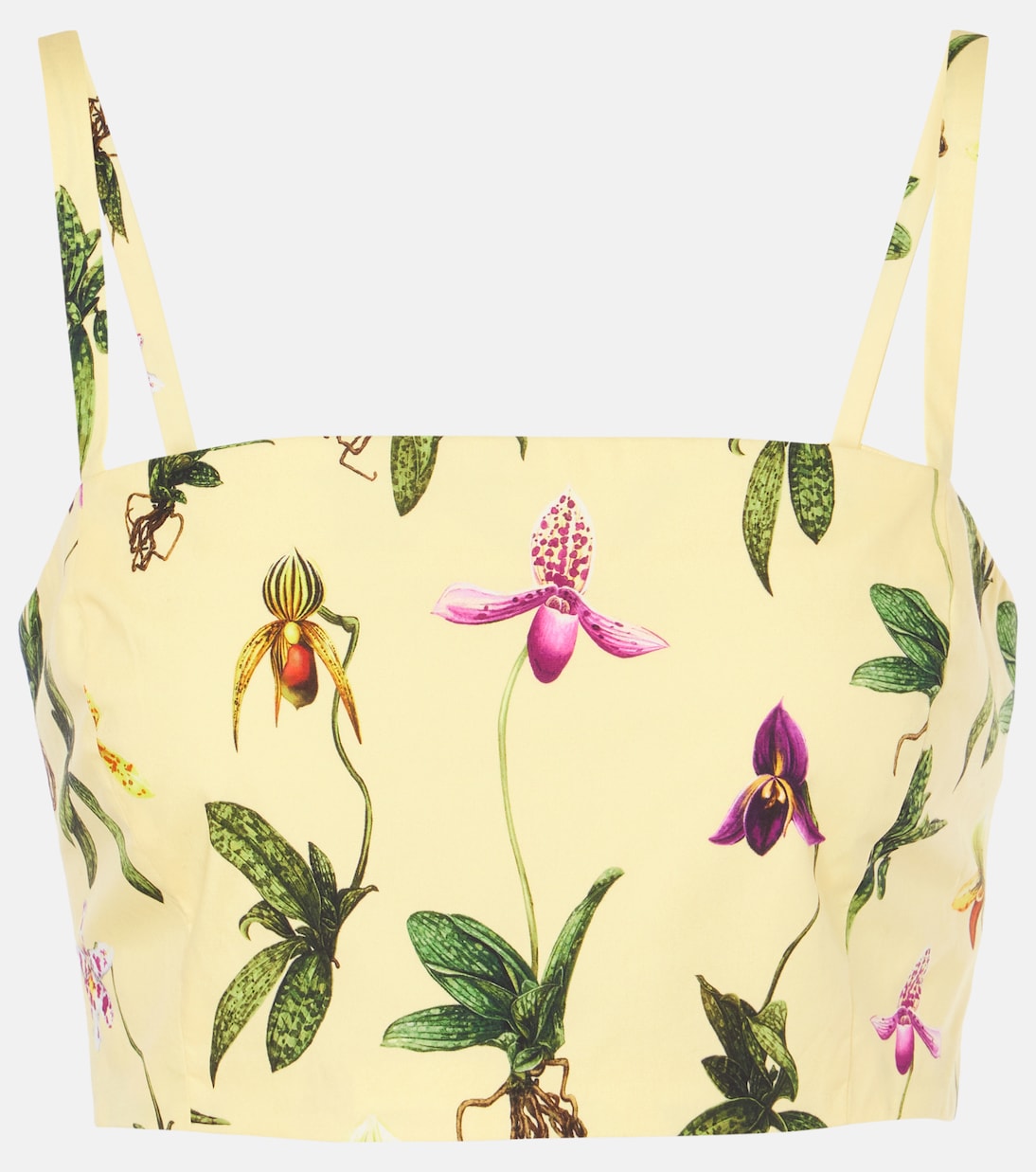 Укороченный топ из хлопковой смеси с цветочным принтом и поплином Oscar de la Renta, Yellow Multi
Укороченный топ из хлопковой смеси с цветочным принтом и поплином Oscar de la Renta, Yellow Multi