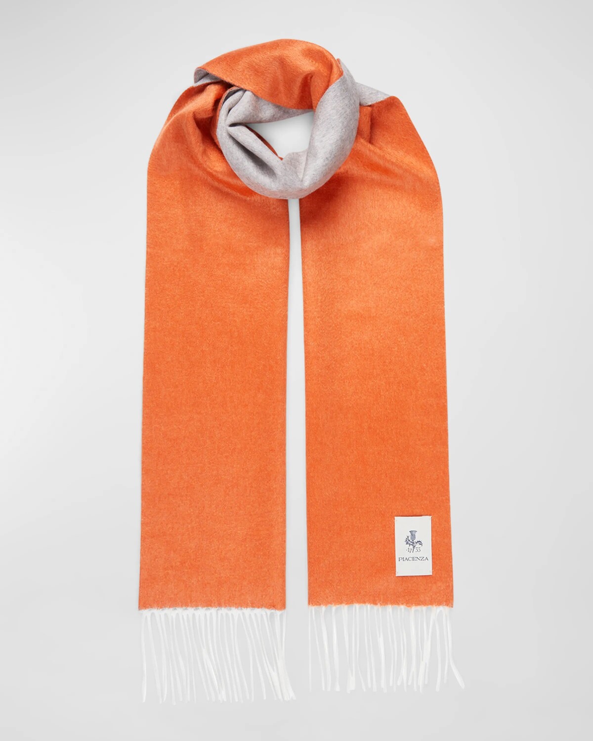 Мужской двухцветный шарф из кашемира и шелка Piacenza, цвет Orange Gray
Мужской двухцветный шарф из кашемира и шелка Piacenza, цвет Orange Gray