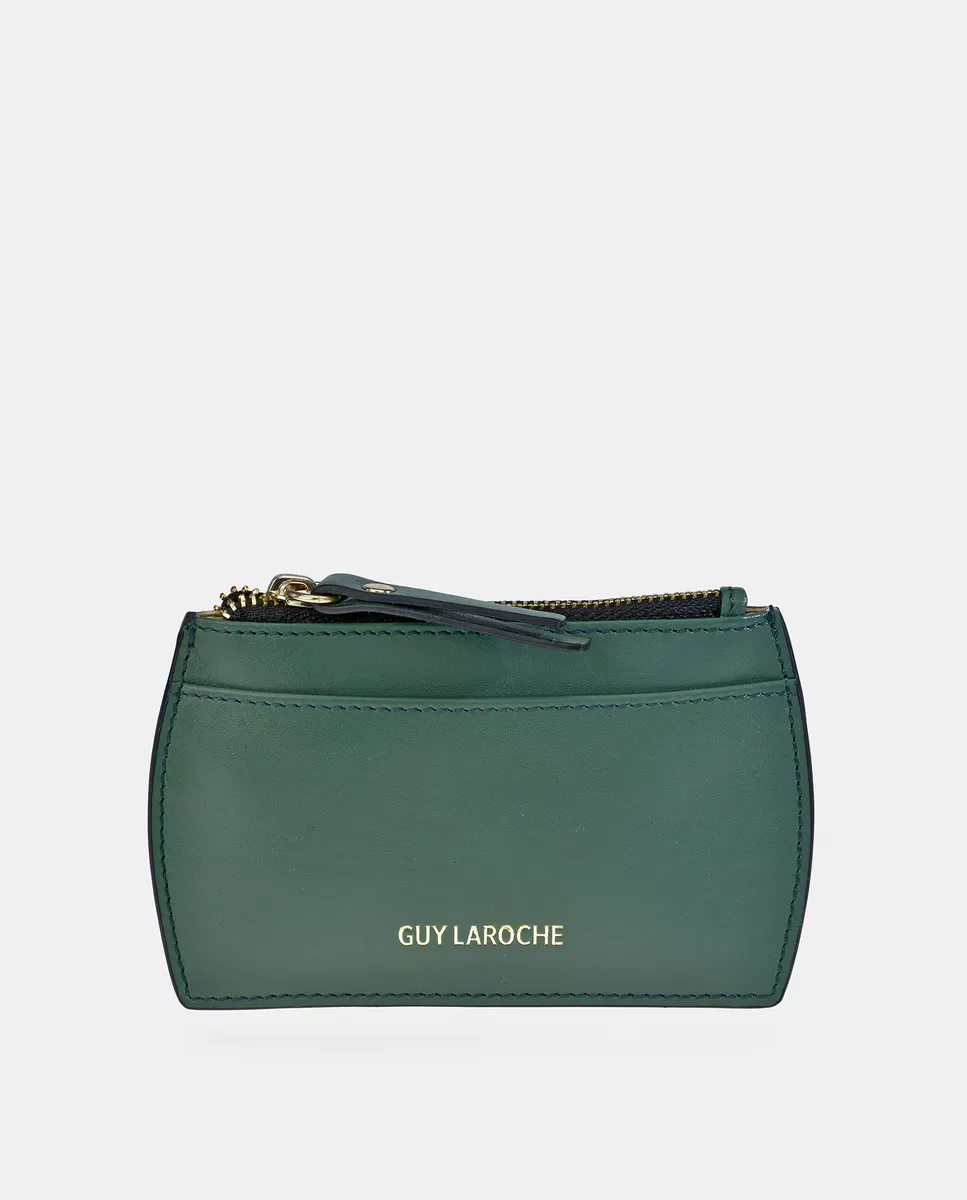 Кожаный держатель карт на молнии Guy Laroche, зеленый
Кожаный держатель карт на молнии Guy Laroche, зеленый