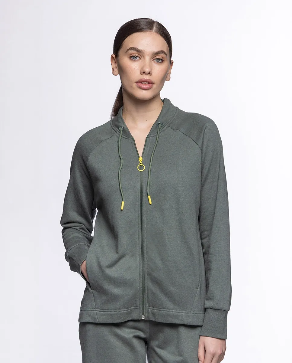 Открытая домашняя куртка для женщин из хлопка и флиса модал Punto Blanco, зеленый
Открытая домашняя куртка для женщин из хлопка и флиса модал Punto Blanco, зеленый