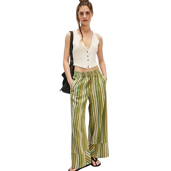 Женские брюки палаццо с эластичной талией и цветочным принтом Yesfashion, Green
Женские брюки палаццо с эластичной талией и цветочным принтом Yesfashion, Green