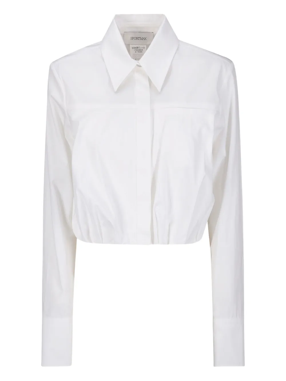 Укороченная рубашка с пуговицами на манжетах SPORTMAX, белый
Укороченная рубашка с пуговицами на манжетах SPORTMAX, белый