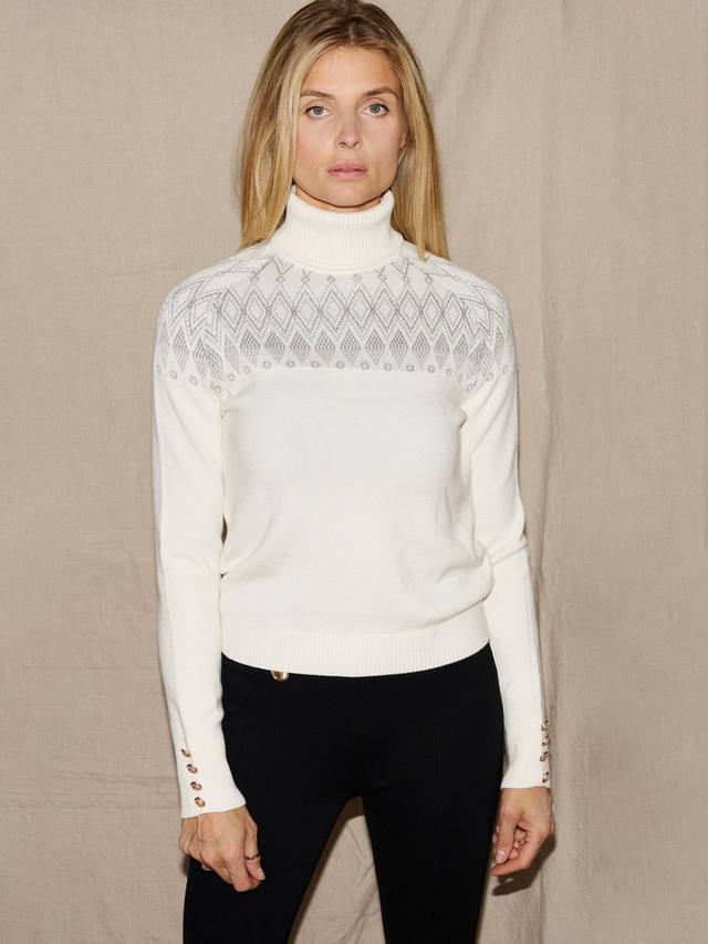 Свитер с узором фэр-айл и воротником-стойкой The Little Tailor, Cream
Свитер с узором фэр-айл и воротником-стойкой The Little Tailor, Cream