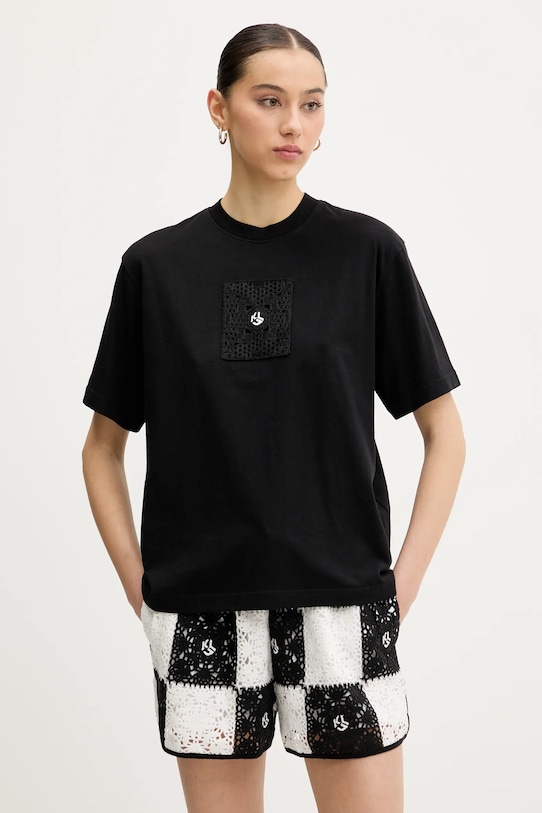Хлопковая футболка Karl Lagerfeld Jeans, черный 
Хлопковая футболка Karl Lagerfeld Jeans, черный