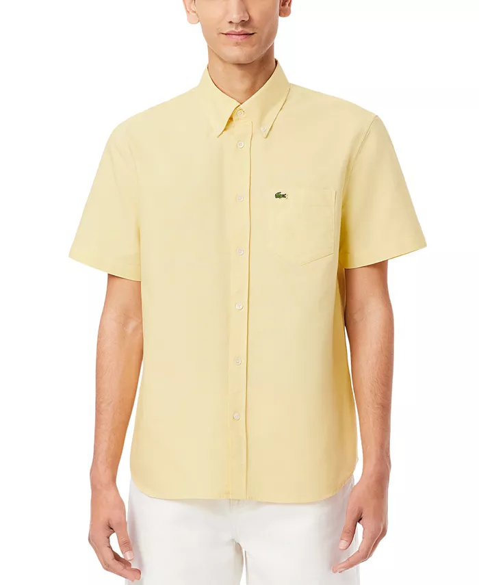 Мужская рубашка с коротким рукавом на пуговицах Oxford Lacoste, желтый
Мужская рубашка с коротким рукавом на пуговицах Oxford Lacoste, желтый