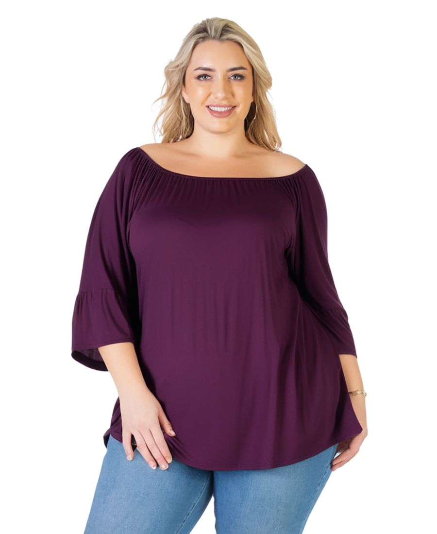 Туника свободного кроя с рукавами-колоколами больших размеров 24seven Comfort Apparel, Plum
Туника свободного кроя с рукавами-колоколами больших размеров 24seven Comfort Apparel, Plum
