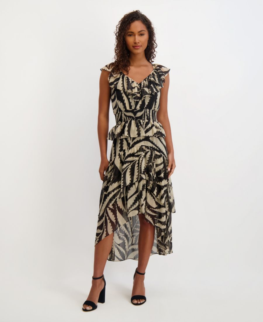 Женское шифоновое платье А-силуэта без рукавов kensie, Black Bone
Женское шифоновое платье А-силуэта без рукавов kensie, Black Bone