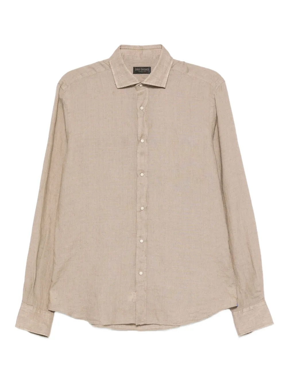 Льняная рубашка с длинными рукавами Dell'oglio, нейтральный 
Льняная рубашка с длинными рукавами Dell'oglio, нейтральный