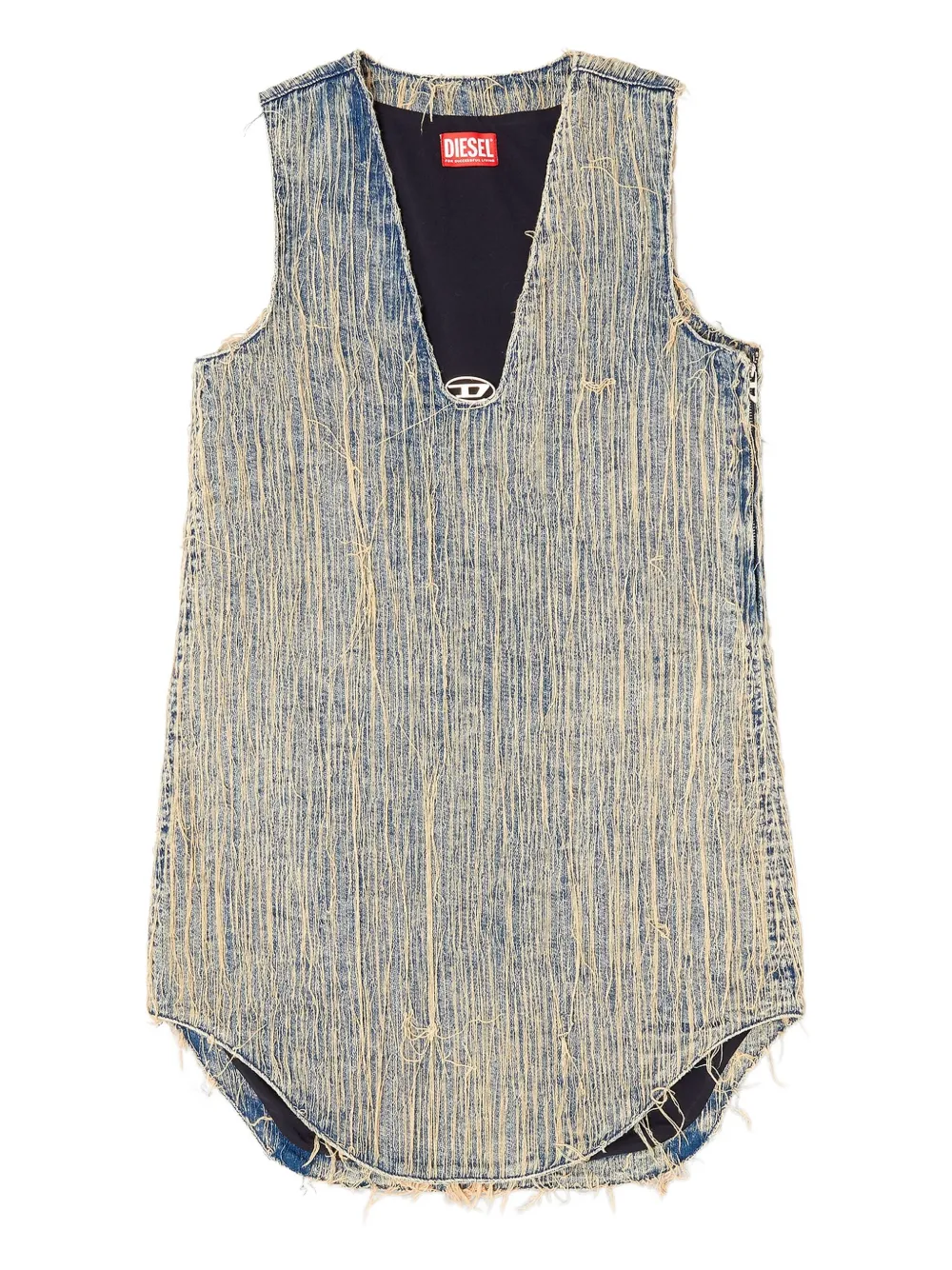 Асимметричное дневное платье De Laris с бахромой и V-образным вырезом DIESEL, синий
Асимметричное дневное платье De Laris с бахромой и V-образным вырезом DIESEL, синий