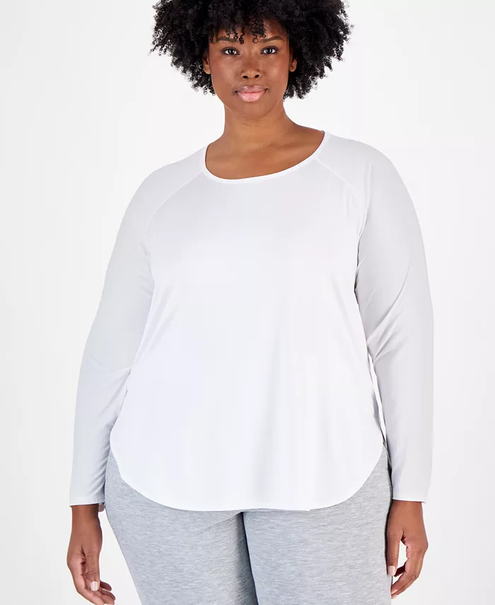 Футболка Plus Size Essentials с длинным рукавом ID Ideology, белый 
Футболка Plus Size Essentials с длинным рукавом ID Ideology, белый